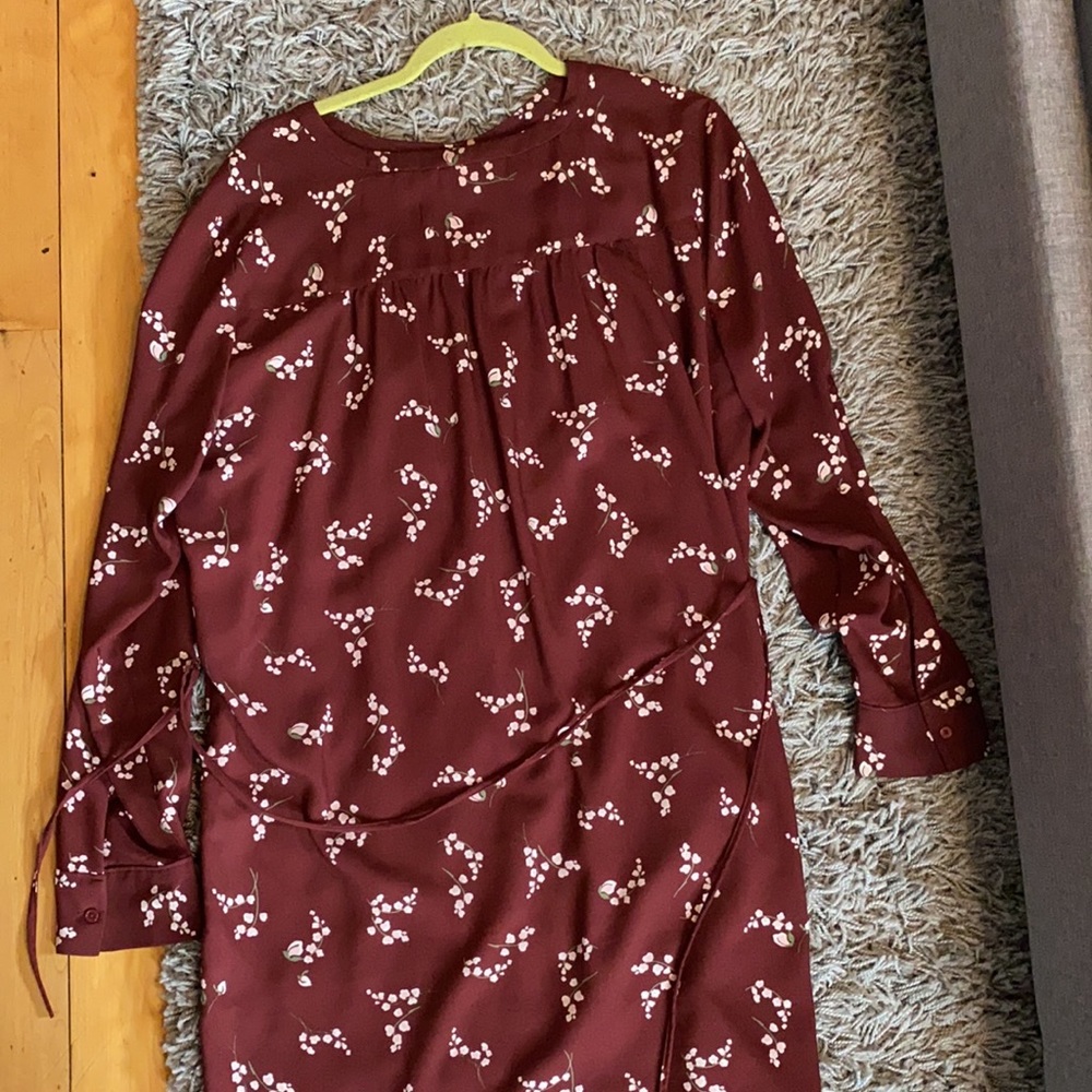 Burgundy Floral Dress